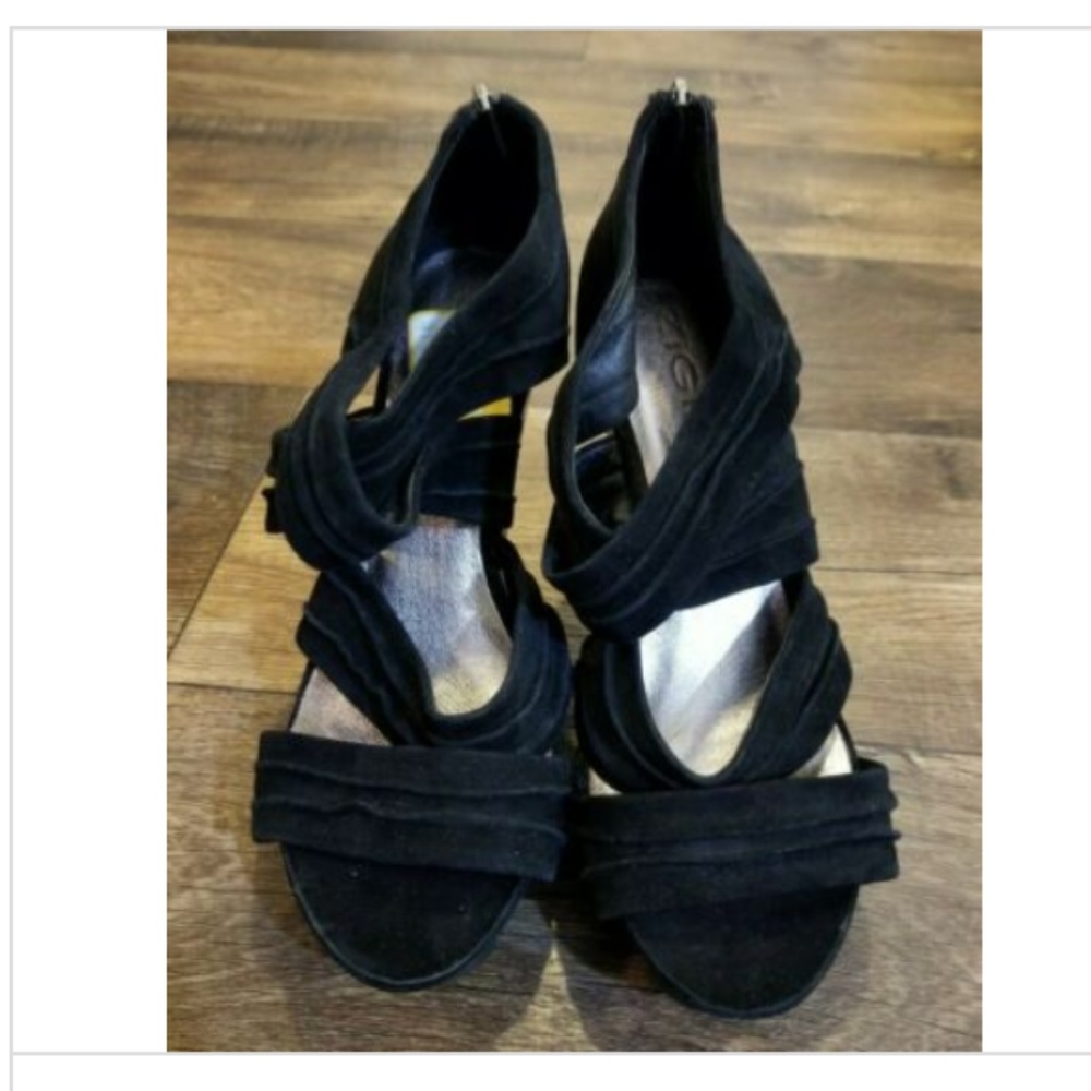 ZIGIny Sonia Suede Sandals Wedge Platform Heels